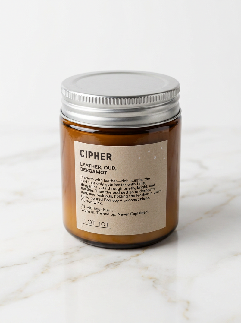ORIGIN — Cipher | 8oz Amber Soy Candle