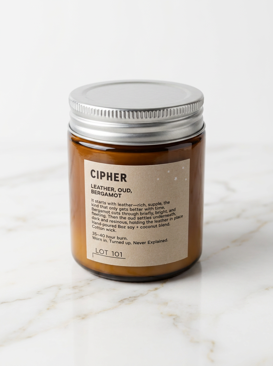 ORIGIN — Cipher | 8oz Amber Soy Candle