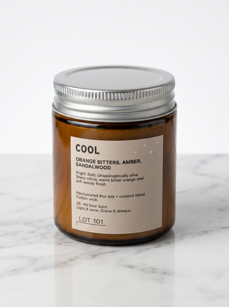 ORIGIN — Cool | 8oz Amber Soy Candle