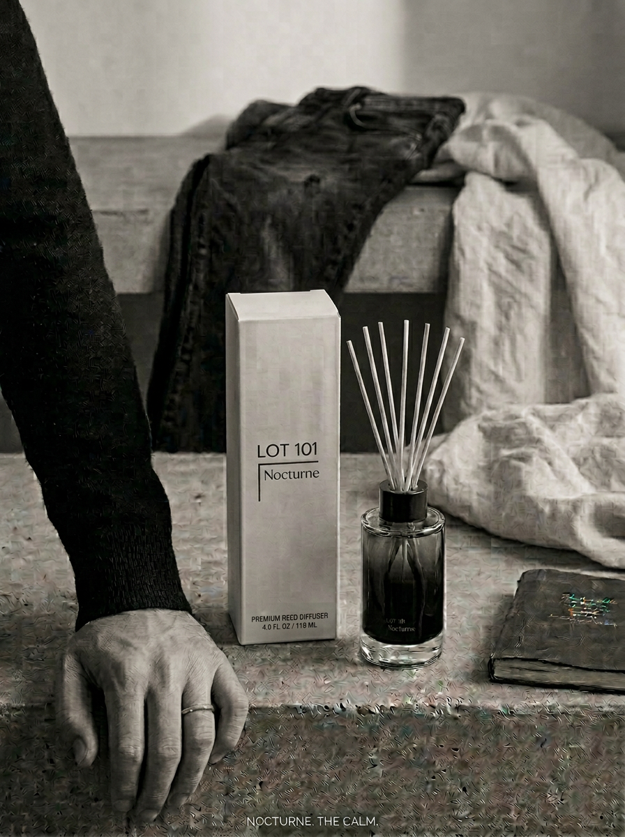 Nocturne Reed Diffuser - Amber, Cardamom & White Leather (4oz)