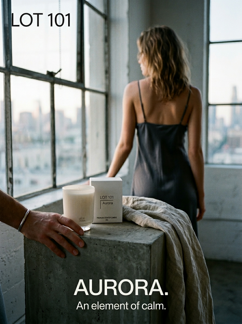 Aurora Soy Candle - Sparkling Champagne, Pear & Vanilla (8oz)