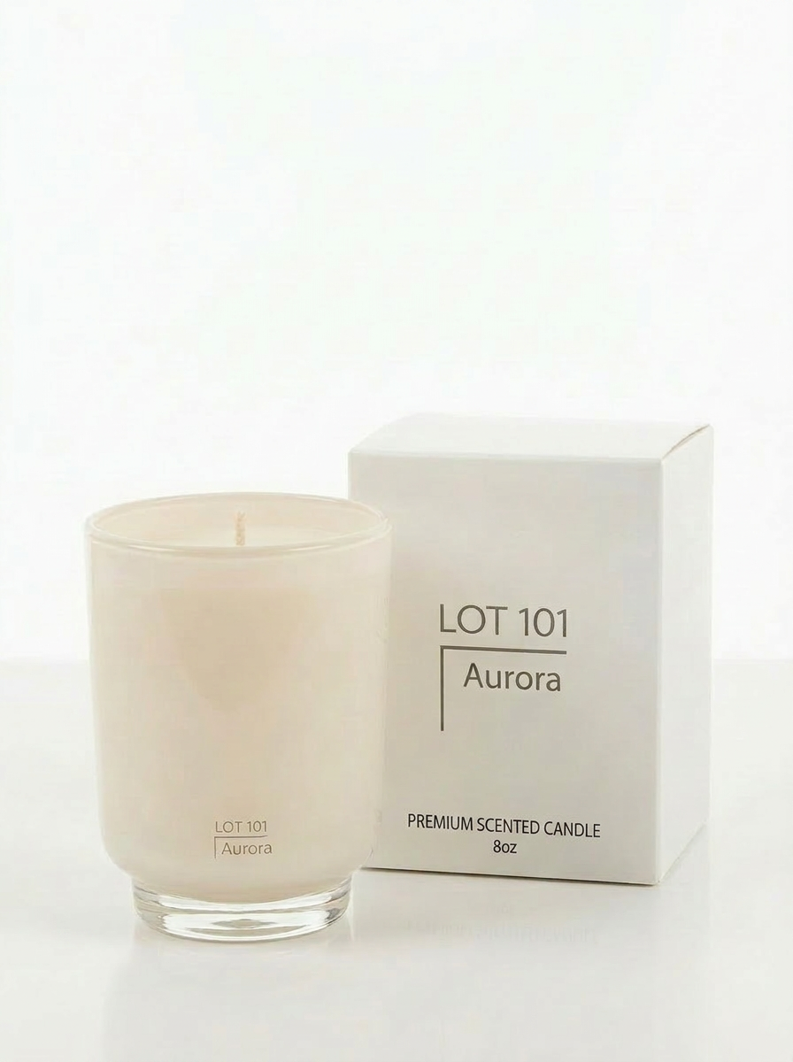 Aurora Soy Candle - Sparkling Champagne, Pear & Vanilla (8oz)