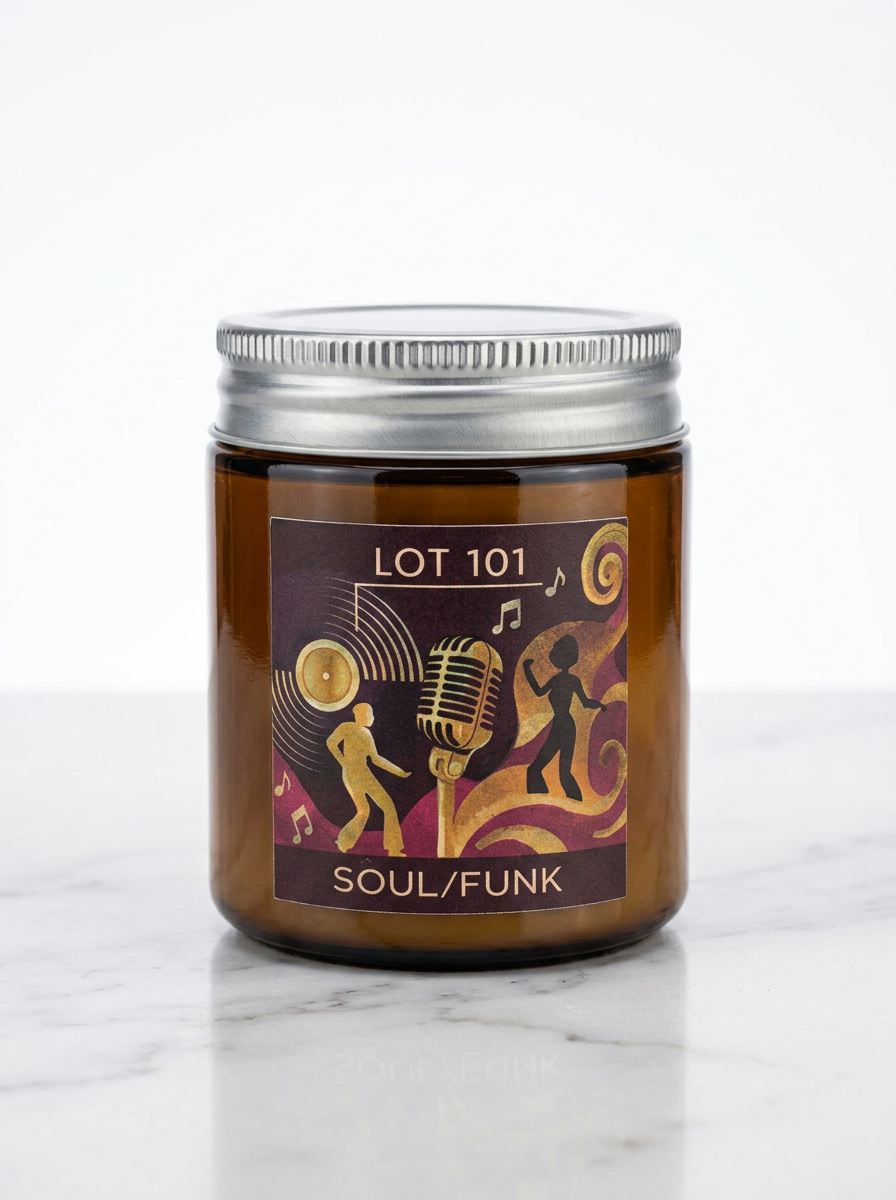 GENRE — Soul/Funk | 8oz Amber Soy Candle